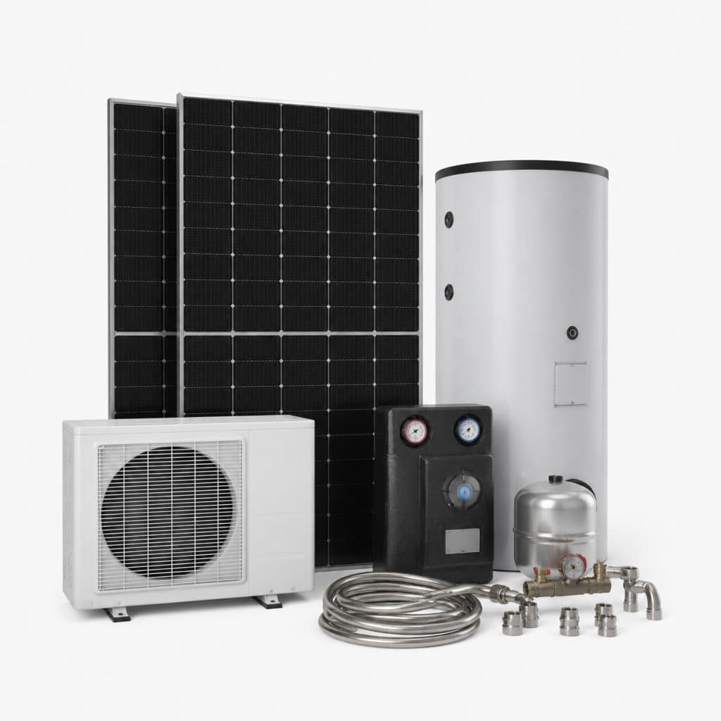 Kit panneaux solaires hybrides avec pompe à chaleur — vue produit